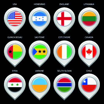 Vector Map marker elements 02