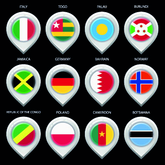 Vector Map marker elements 03