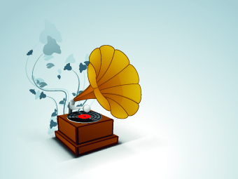 Romantic Music background vector 04