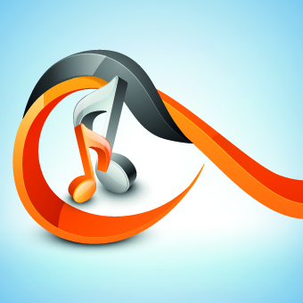 Romantic Music background vector 05