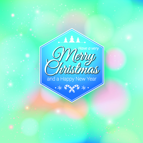 New Year Christmas labels and background 03