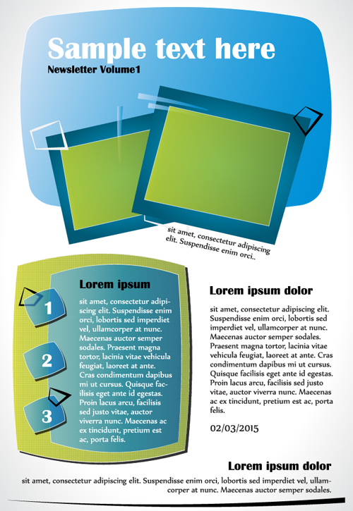 News page website template vector material 08