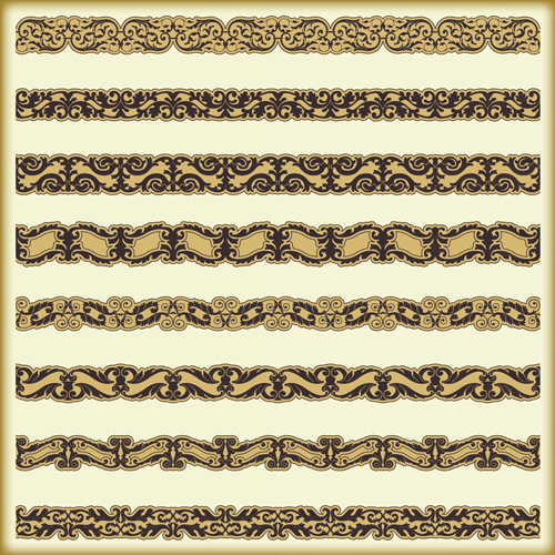 Ornament pattern borders vector material 03
