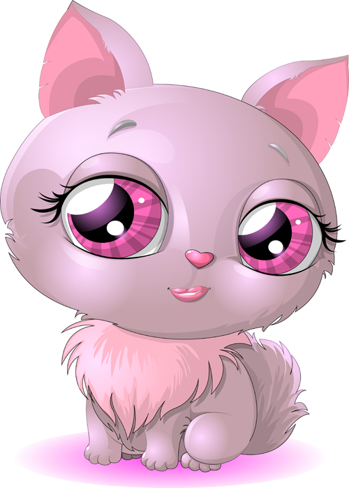 pink material design cat 