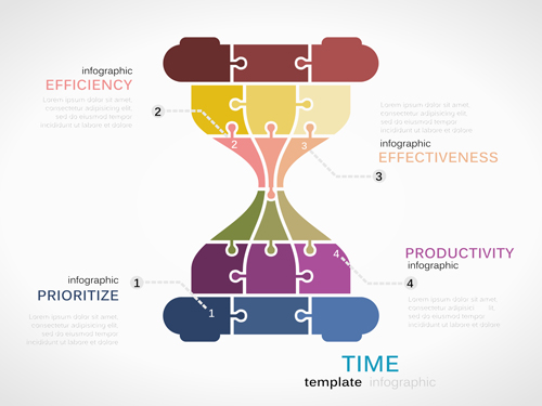 Puzzle infographics template vector 13 Puzzle infographics template vector 13