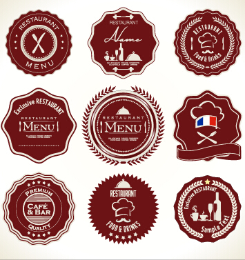 Quality label with badge vintage style vector 05