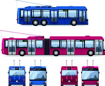 trolleybus realistic design 