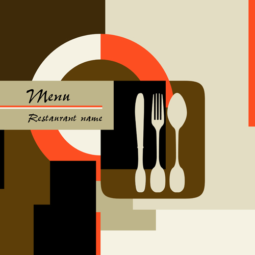 Restaurant menu background vector set 04