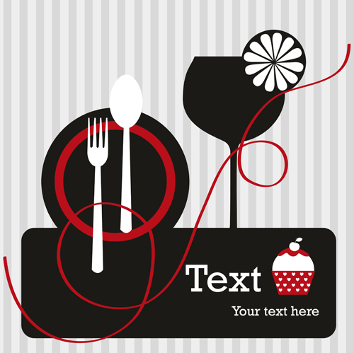 Restaurant menu background vector set 05