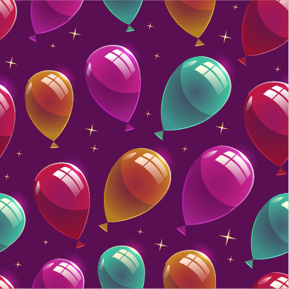 Shiny birthday pattern seamless vector 02