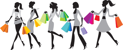 Hand drawing Stylish shopping elements vector set 01