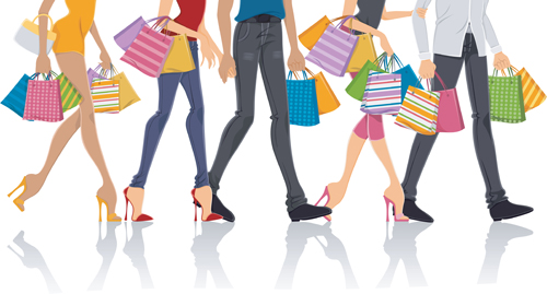 Hand drawing Stylish shopping elements vector set 03