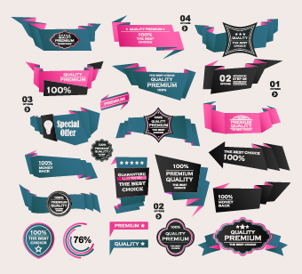 Sale Sticker labels and tags vector 07