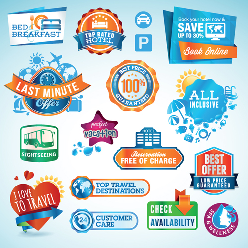 Various sale Stickers and labels design vector 04
