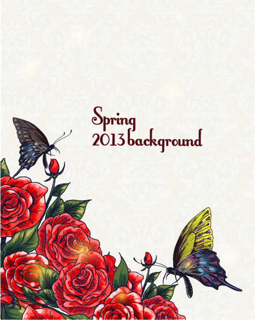 Vector Floral background art set 15