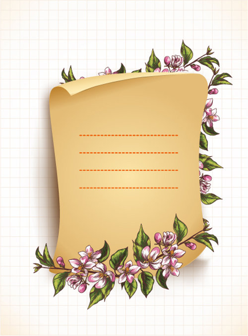 Vector Floral background art set 26