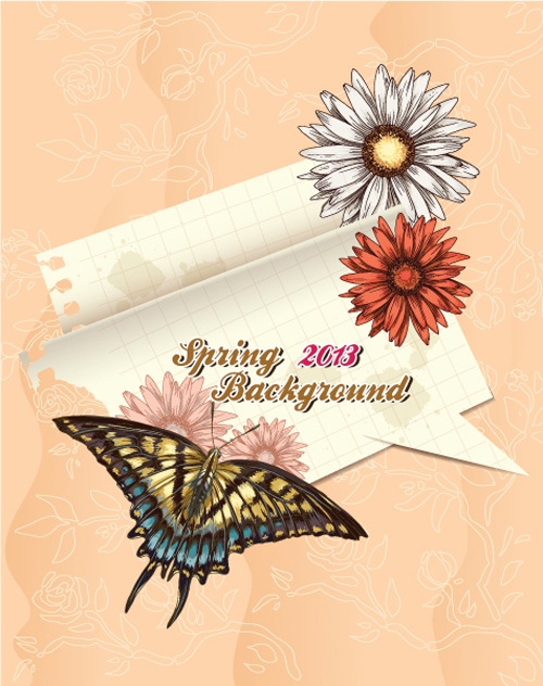 Vector Floral background art set 27