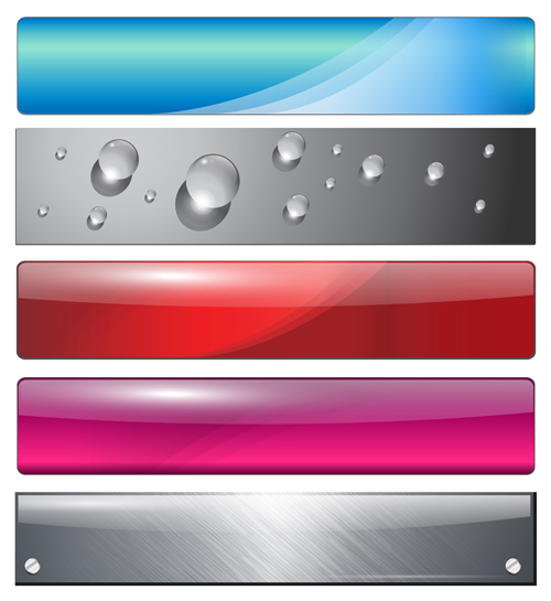 Vector web buttons creative design set 03