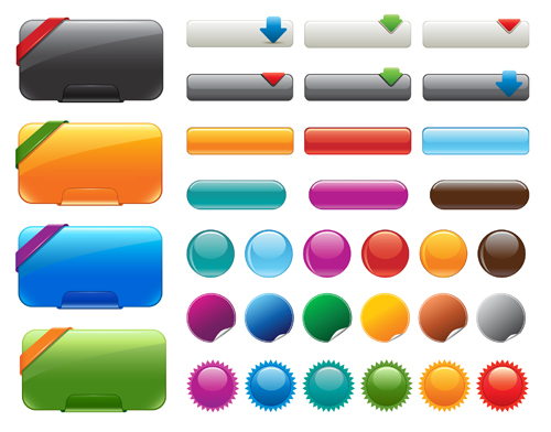 Vector web buttons creative design set 04