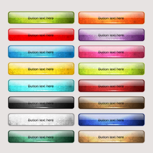 r web buttons creative design set 05 Vector web buttons creative design set 05