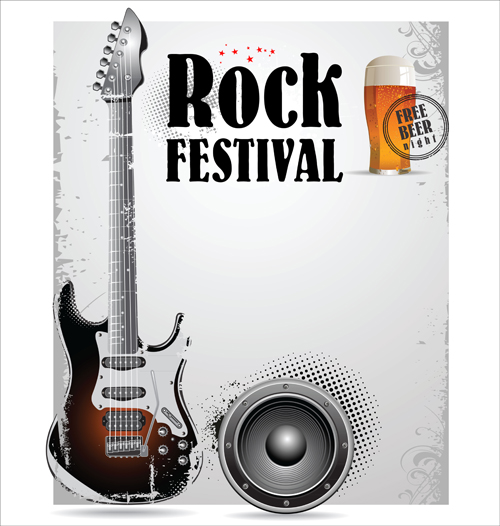 Vintage musical instruments background art 04