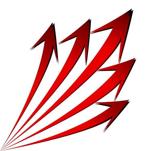 Set of Wave arrows vector backgrounds 02