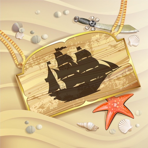 wooden wood tag pirate 