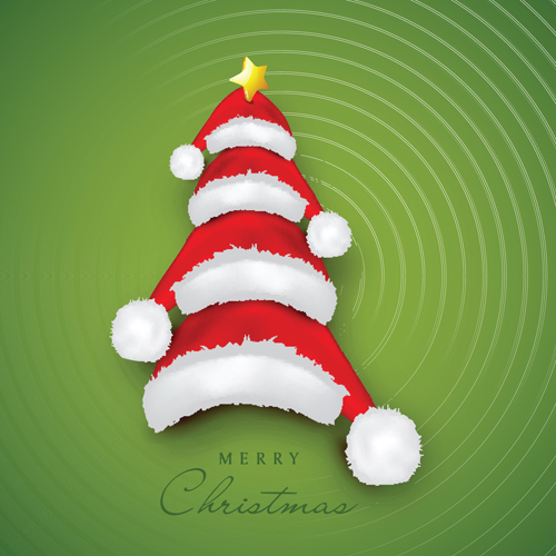 Creative Xmas tree background vector graphics 02