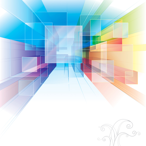 Fractal abstract background vector 02