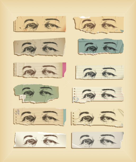 Torn paper and Eye vector