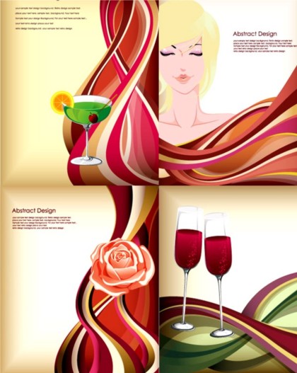 beautiful wine and dynamic lines background vector beautiful wine and dynamic lines background vector