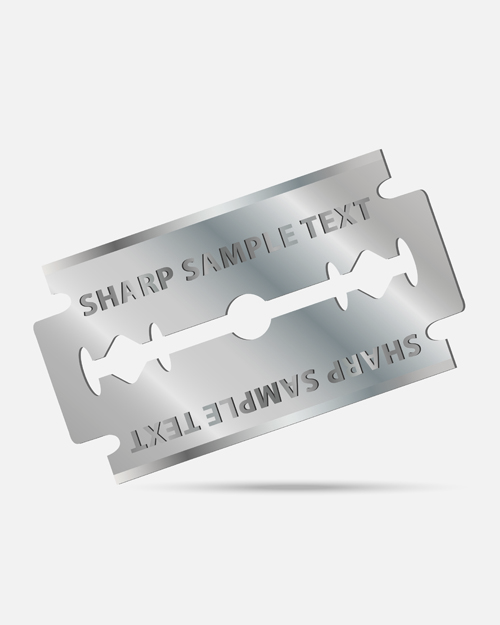Different blades design elements vector set 01