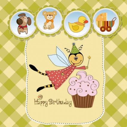 Cute cartoon style children card design vector 01 Cute cartoon style children card design vector 01