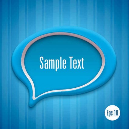 Blue speech bubble background vector Blue speech bubble background vector