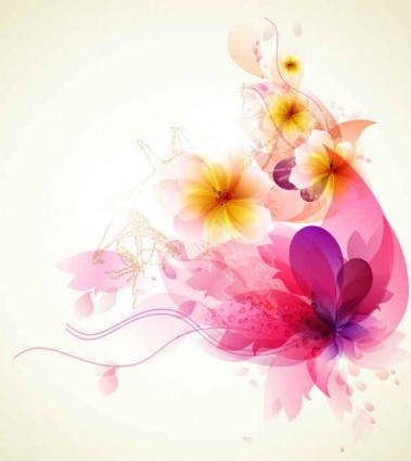 Refreshing flowers dream background art vector Refreshing flowers dream background art vector