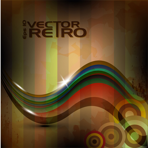 Set of retro Grunge background vector 05