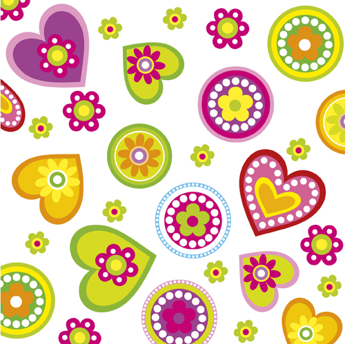 Elements of Romantic Heart vector 01