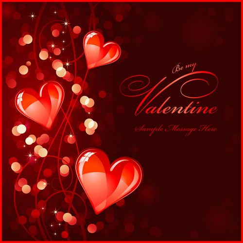 Elements of Romantic Heart vector 02