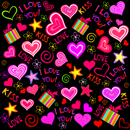 Elements of Romantic Heart vector 03