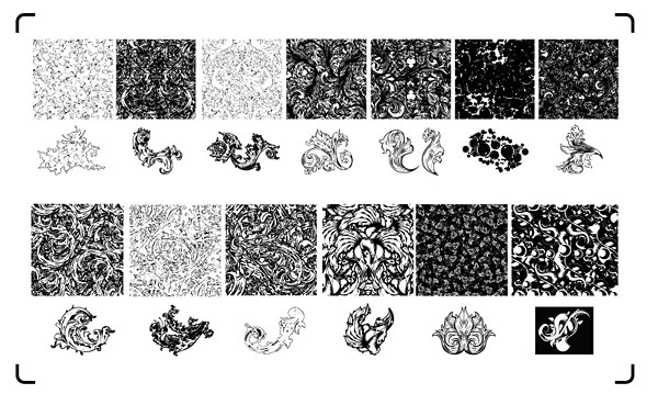 Black Decorative pattern background Black Decorative pattern background