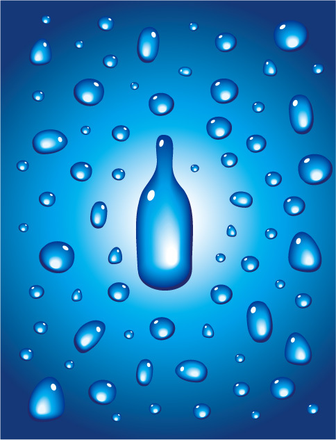 vector library The bottle of water EPS background 