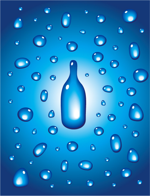 Blue Drops water vector backgorunds