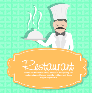 Restaurant menu cover design set 01