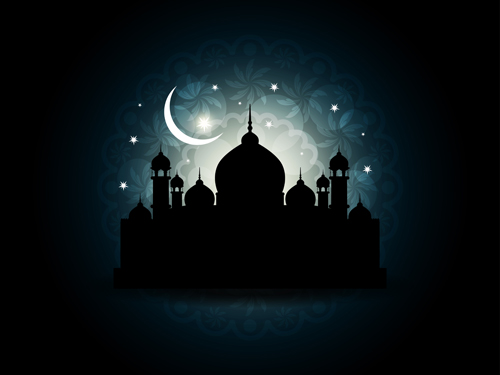 vector background night mosque Backgrounds background 