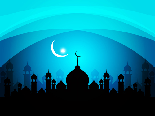 vector background night mosque Backgrounds background 
