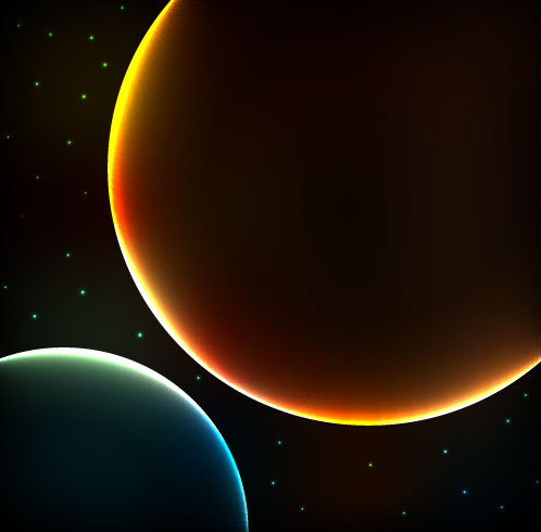 mystic celestial body vector background 02
