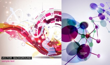 Modern tech background vector material Modern tech background vector material