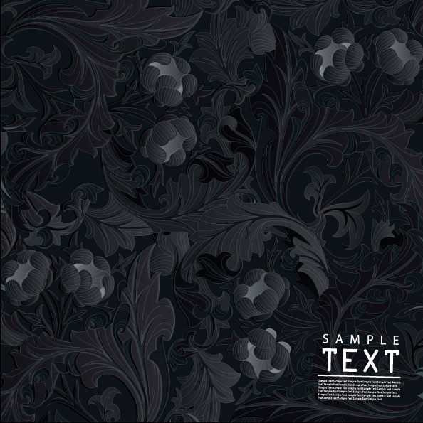 Ornate Floral vector background 05