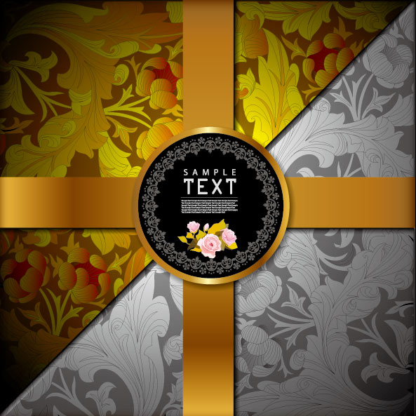 Ornate Floral vector background 06