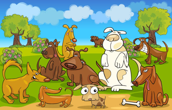 Elements of Vivid cartoon Animal vector 01